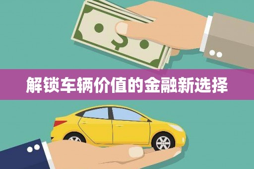 东引解锁车辆价值的金融新选择
