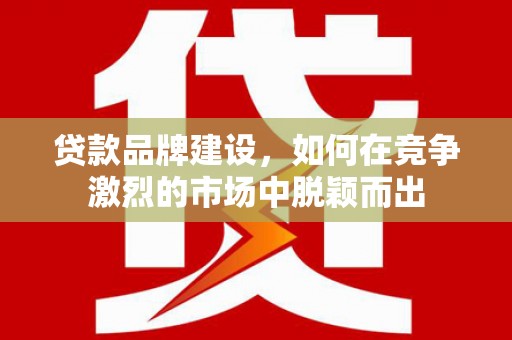 东引贷款品牌建设，如何在竞争激烈的市场中脱颖而出