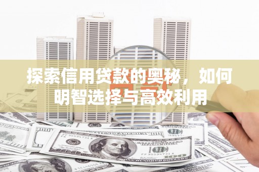 东引探索信用贷款的奥秘，如何明智选择与高效利用