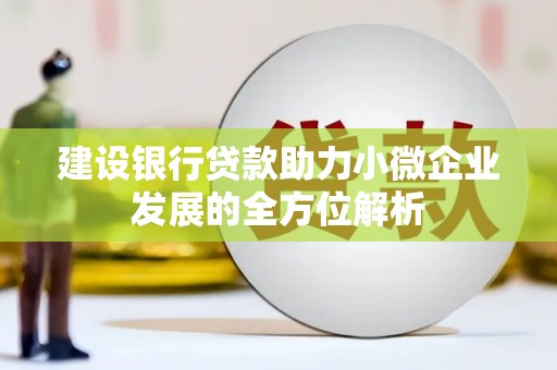 东引建设银行贷款助力小微企业发展的全方位解析